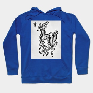 Wibbly Wobbly Watercolor Deer Hoodie